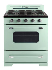 Unique 30′ Classic Retro Summer Mint Green Offgrid Range with Large Power burner